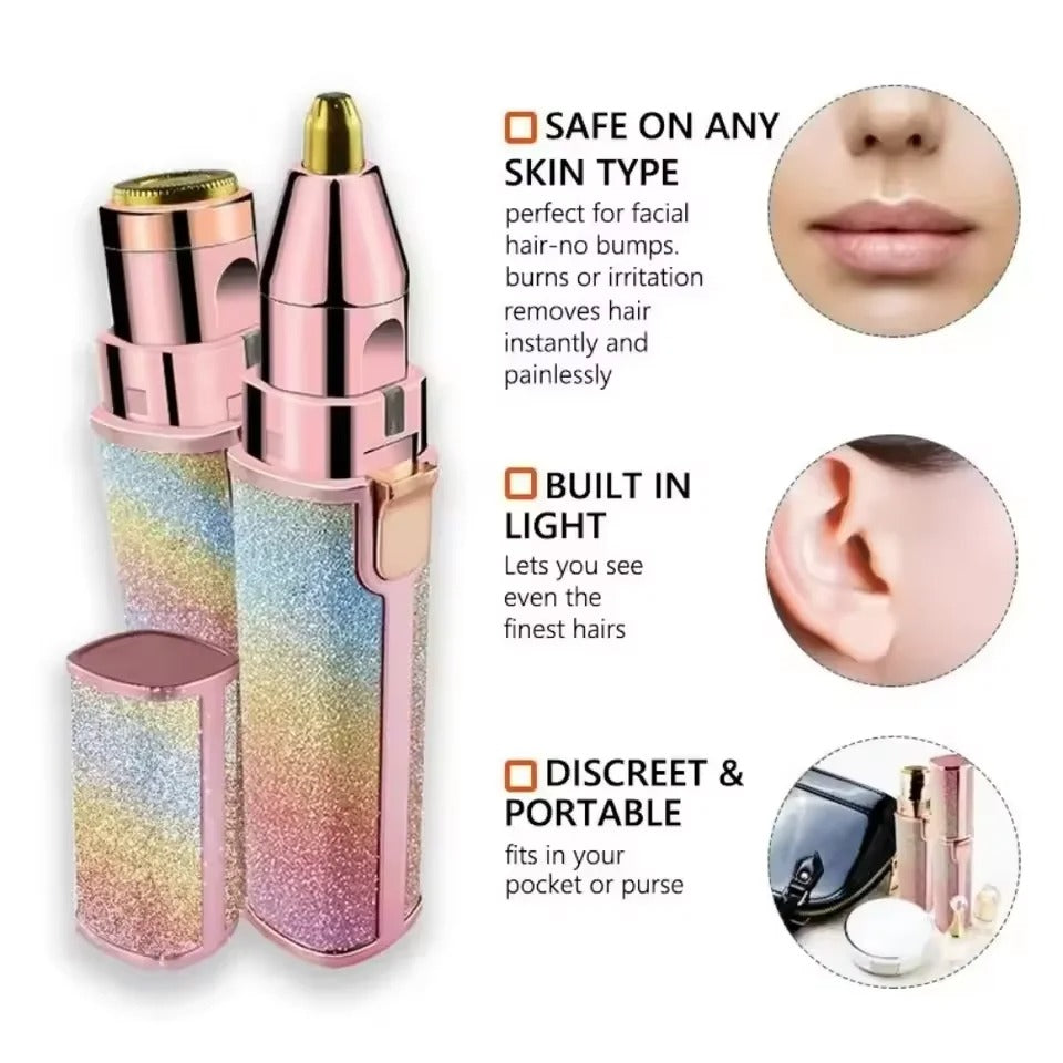 Eyebrow Trimmer 2 in 1 Rechargeable Eyebrow Trimmer